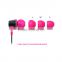 Wallytech Original WHF-122 best seller for Flat cable metal earphone with microphone for iphone 5s made in China