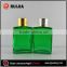 30ml green rectanglar glass dropper bottle with childproof cap aluminum cap and so on for choice