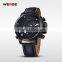 2015 WEIDE Men's Genuine Leather Sport Fashion Watches Original MIYOTA Quartz Movement Wristwatches 30 Meters Waterproof WG93002