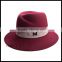 custome Borsalino pure wool felt fedora hat with colored cotton ribbon
