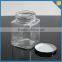 Manufacture wholesale Cheap clear square glass honey jars with metal lid                        
                                                Quality Choice