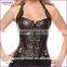 Leahther Gothic Corset Overbust Waist Trainer Corset For Women