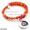 Hot Selling Snap Button Charm Leather Bracelet Jewelry