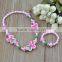 2015 wholesale New Fashion cute butterfly necklace bracelet elastic nice gift for children baby girl kids jewelry set