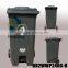 100liter Street trash can with wheel, Customer logo wholesale plastic trash cans