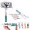 Wholesale Cheap Price Colorful Mini Selfie Stick Tripod With Wired for Smart Phone for IPhone for Samsung