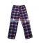 wholesale cotton woven yarn dyed flannel pants men/women elastic waistband sleep pajamas with drawstring