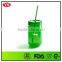 540ml bpa free single wall AS plastic mason jar tumbler with straw