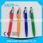 colored barrel click ball pen with spray silver clip