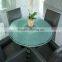 12mm clear tempered/toughened glass round table top with a big hole