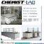 Modern Design All Steel Cental Dental Lab Wall Work Bench With Double Glass Door Overhead Cabinet