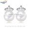 2016 new natural cultured freshwater pearl earring 8.5-9mm 925 silver pearl earrings