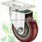 Brown Polyurethane Medium Duty Adjustable Locking Hardware Caster Wheel