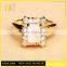 Jingli Jewelry Gold Plated Silver Engagement Ring With Rectangle Zircon (YJ-810)