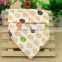 2 Layer Soft Cotton Velvet 2016 New Design Animal Elephant Triangle Baby Bandanna Drool Bibs With Snaps