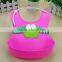 Hot Selling Colorful Baby Bibs, TPE Rubber Baby Food Feeding Pocket,Silicon Baby Bibs
