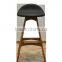 2016 Good quality modern wooden erik erik buch bar stool high chair leather seat
