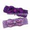Sequin Bows with Crochet Elastic Baby Headbands for Girls Hair Accessories