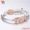 Rose gold plating copper bracelet health emoji charm bracelet, girls bracelet hand