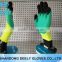 Knit Cotton Glove with Latex Double Dipped Latex Coating Working Gloves with Blue Latex Coated Gloves