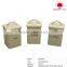 Square Shape Food Storage Metal Container Set of 3
