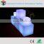 RGBW plastic mulitcolor change lighted up led cube chair