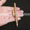 Novel design brass copper material signature pen, creative gift hexagonal metal pen