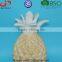 New design home and garden decorations Ceramic Pineapple with wood print decor
