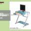Laptop Table With Keyboard Storage Colorful Tempered Glass Computer Desk Table