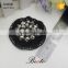 Fashion decorative black circle shape glass bead shoe clip