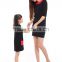 Newest Designs Plus Size Fashion Mother and Daughter Stripe Stitching Dress Family Look Clothes Wholesale