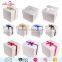 Christmas gift wrapping colorful satin ribbon bow with elastic loop