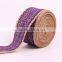 Decorative 28mm Wide Wire Edge Burlap Ribbon
