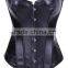 Manufacture price womens Leather Waist Trainer Corset/Bustiers for Weight Loss