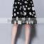 OEM service high quality women chiffon umbrella skirt dot print pattern