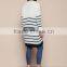 MGOO 2016 New Arrival Fuzzy White Striped Cardigan Women Knit Tops Cashmere Sweaters Women Clothing