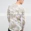 Fashion Design Mens Camo Long Sleeve Tee with Thumbhole OEM Regular Fit Longline Curved Hem T Shirt Wholesale