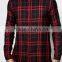Long Sleeve Super Longline Shirt With Twill Check
