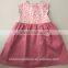 Pink Baby Clothes Sleeveless Floral Ruffle Wholesale Boutique Handmade Girl Casual Kids Party Dress