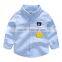 S33464W Children Cotton Long Sleeve Baby Boys Cute Embroidery Blouses