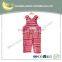 Twill cotton kids fashion shoulder belt pants design