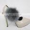 Myfur Luxury Life Spring/Summer/Fall Fox Fur Pompoms Lady Fur Ball Shoes