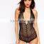 Plunge V-neck Open Back Bodysuit Women Lace Bodysuit Wholesale