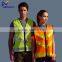 LED luminous reflective yellow orange safety vest with reflecrive cloth