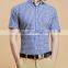 Short sleeve shirt cotton summer youth contracted texture plaid shirt English cultivate one's morality with big yards