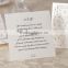 Pocket wedding invitation cards with Laser Cut Flower