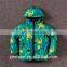 Newest Baby Kids Dinosaur Raincoat With Cotton Lining Windproof Children Nylon Jacket For 2-6 Years