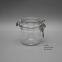 200ml clear PET plastic cosmetic packaging pots jars,200g round plastic PET face cream cosmetic bottle with metal clip lid