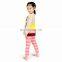Girl Polka Dots Applique Ruffle Tunic And Stripe Leggings Wholesale Children Clothing Kids Thanksgiving Boutique Outfit