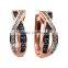 9k 10k 14k 18k White and Pink Gold Ring Earrings Diamond